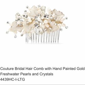 Beautiful Mariell bridal pearls and crystal comb